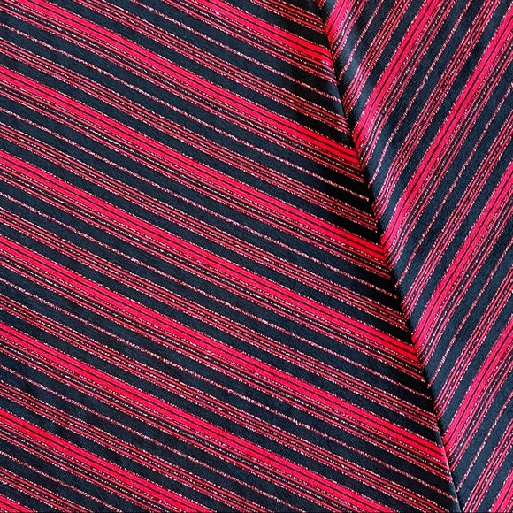 Vintage Y2K 90s glitter black and red stripe mini skirt - Picture 2 of 4